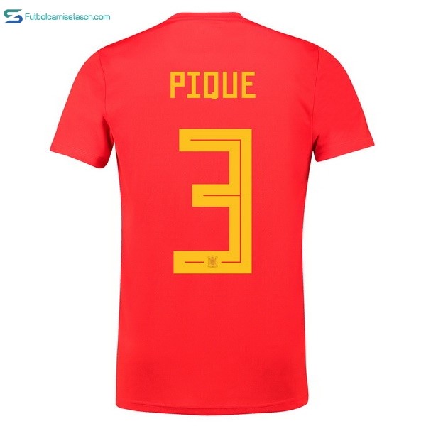 Camiseta España 1ª Pique 2018 Rojo